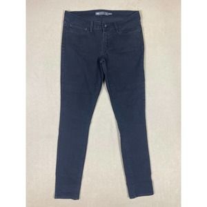Levi's Demi‎ Curve Skinny Leg Womens 10/30 Black Mid Rise Cotton Blend Pockets